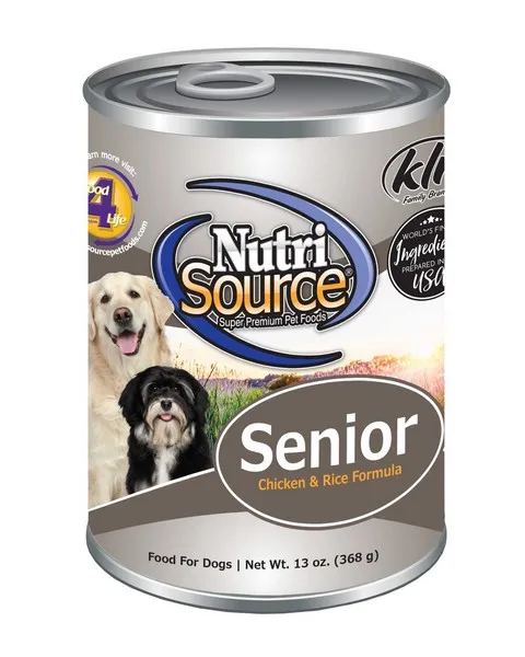 12/13 oz. Nutrisource Senior Chicken & Rice Canned - Health/First Aid